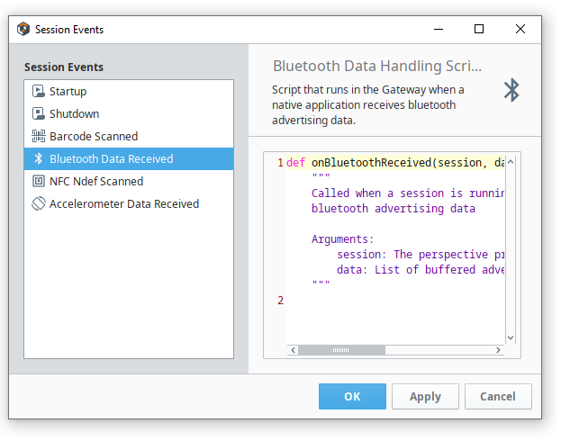 Bluetooth Event Script