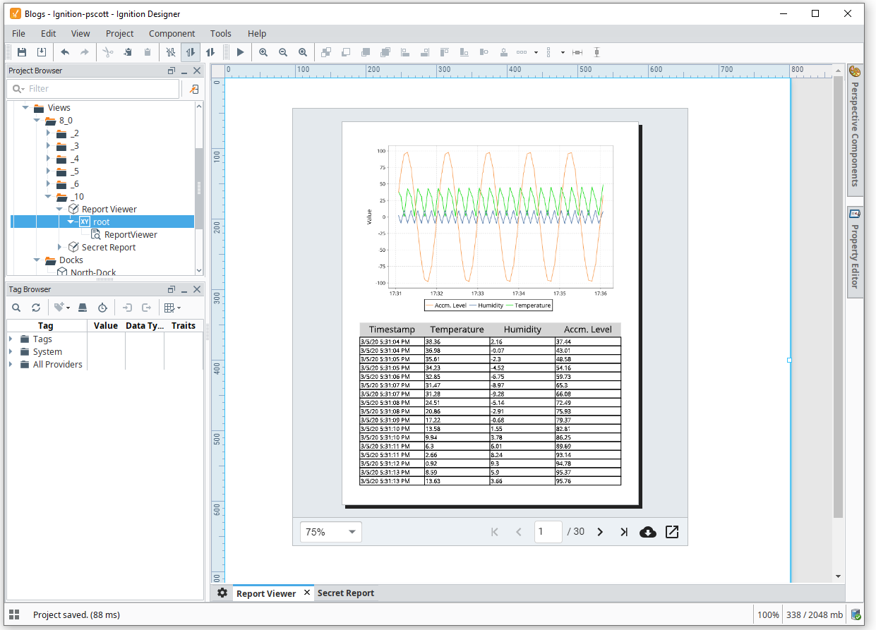 Ignition 8.0.10 - Report Viewer